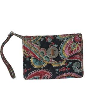 Vera Bradley Your Turn Smartphone Colorful Paisley Wristlet Clutch Preowned